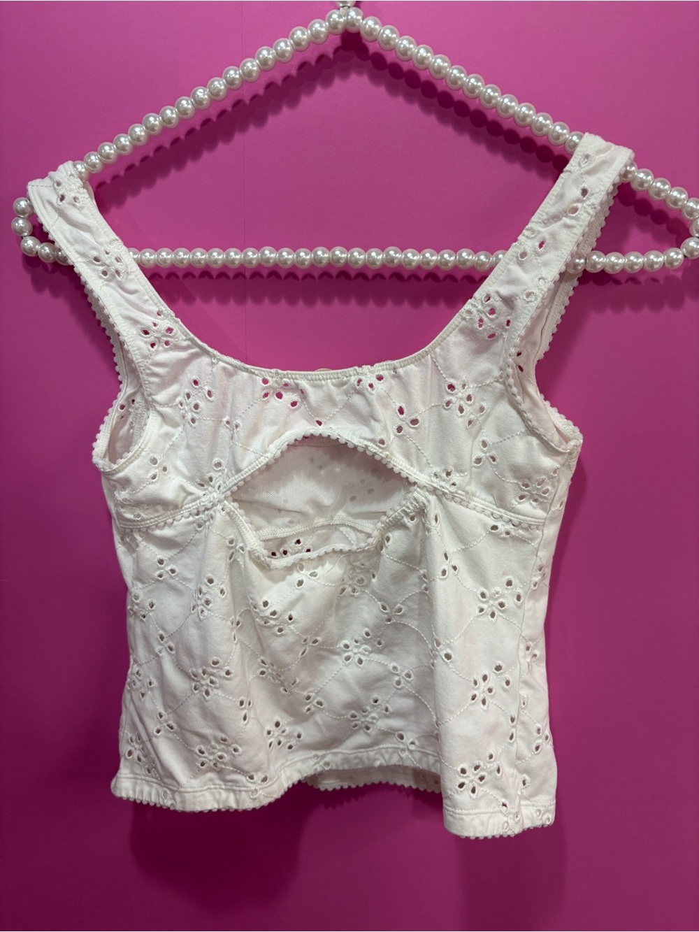Free People Full Bloom Eyelet Cami in Ivory - Picture 5 of 5